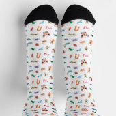 Niedliches farbiges Insektenmuster Socken (Oben)