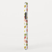 Niedliches, farbiges Katzen-Muster auf weiß Case-Mate iPhone Hülle (Hinten/Rechts)