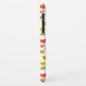 Niedliches, farbiges Katzen-Muster auf weiß Case-Mate iPhone Hülle (Hinten/Links)