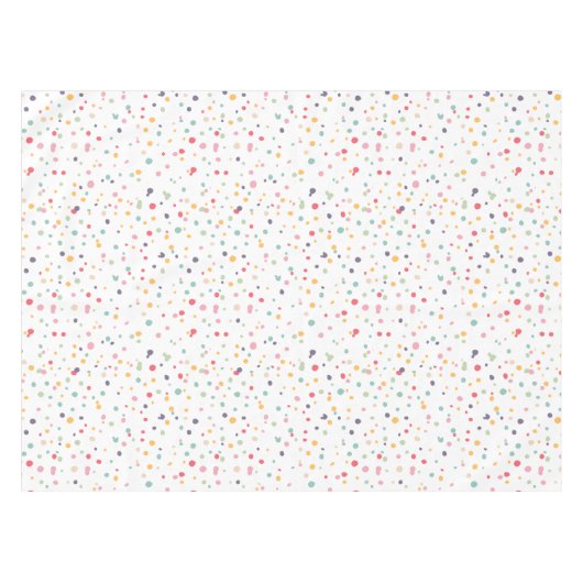 Niedliches Farbiges Konfetti Dots Muster Tischdecke (Vorderseite (Horizontal))