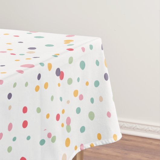 Niedliches Farbiges Konfetti Dots Muster Tischdecke (Beispiel)
