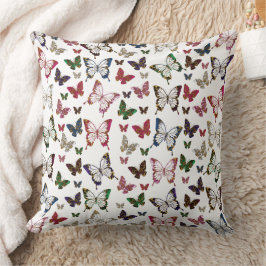 Niedliches, farbiges Marmorbutterfly-Federmuster Kissen