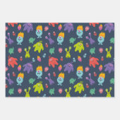 Niedliches farbiges Monster Nahtloses Muster Geschenkpapier Set (Vorderseite 2)