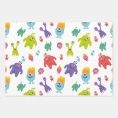 Niedliches farbiges Monster Nahtloses Muster Geschenkpapier Set (Vorderseite)