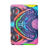 Niedliches Farbiges Mops-Portrait im Pop-Art-Stil Badematte (Vorderseite Vertikal)