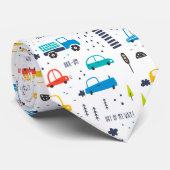 Niedliches, farbiges Muster des Autoverkehrs Krawatte (Gerollt)