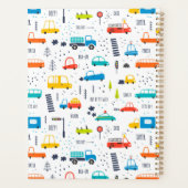 Niedliches, farbiges Muster des Autoverkehrs Planer (Rückseite)