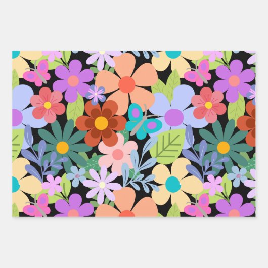 Niedliches, farbiges Muster Geschenkpapier Set (Vorderseite 2)