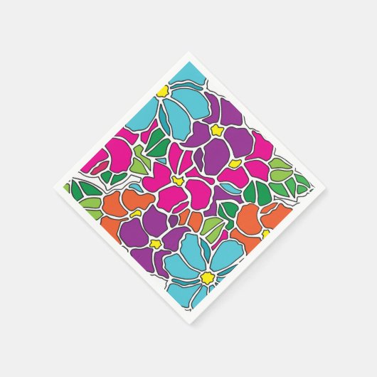 Niedliches, farbiges Muster Serviette (Ecke)