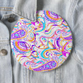 Niedliches, farbiges Paisley-Design Button (Beispiel)