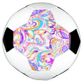 Niedliches, farbiges Paisley-Design Fußball (Gedreht)