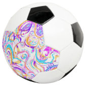 Niedliches, farbiges Paisley-Design Fußball (Dreiviertel)