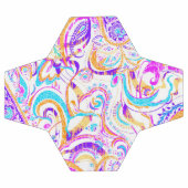 Niedliches, farbiges Paisley-Design Fußball (Flach)