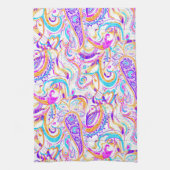 Niedliches, farbiges Paisley-Design Geschirrtuch (Vertikal)