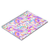 Niedliches, farbiges Paisley-Design Notizblock (Linke Seite)