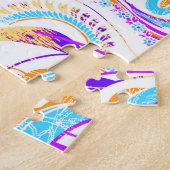 Niedliches, farbiges Paisley-Design Puzzle (Seite)