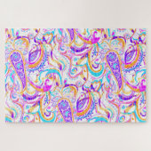 Niedliches, farbiges Paisley-Design Puzzle (Horizontal)