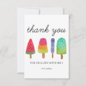 Niedliches farbiges Popsiv-Party Dankeschön-Karte Dankeskarte (Vorderseite)