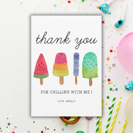 Niedliches farbiges Popsiv-Party Dankeschön-Karte Dankeskarte