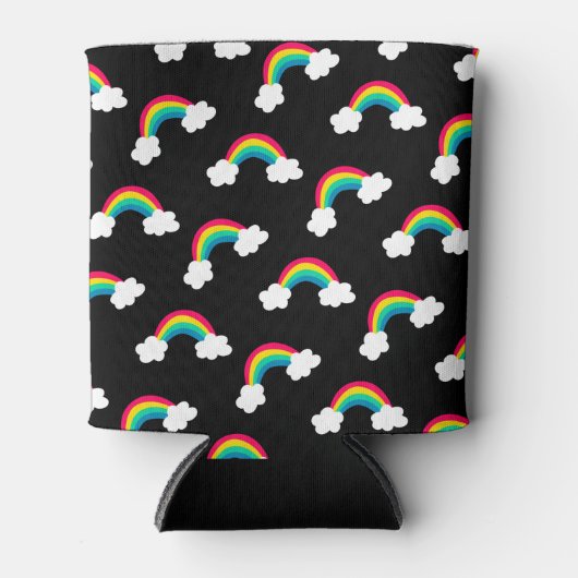 Niedliches, farbiges Regenbogenmuster Dosenkühler (Vorderseite)