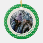 Niedliches farbiges Retro-Green-Schreibmaschine-be Keramik Ornament (Hinten)