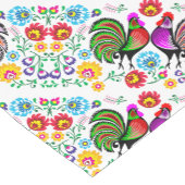 Niedliches farbiges Rooster-Muster Kurzer Tischläufer (Ecke)