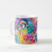 Niedliches, farbiges Schafmuster Kaffeetasse (Vorderseite Links)