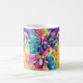 Niedliches, farbiges Schafmuster Kaffeetasse (Mittel)