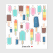 Niedliches farbiges Set für wasserdichte Aufkleber (Blatt)