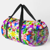 Niedliches farbiges Spritzer-Malerdesign Brautpart Duffle Bag (Rechte Ecke)