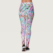 Niedliches farbiges Stammmuster Leggings (Rückseite)