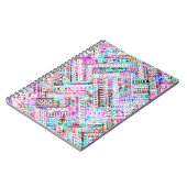 Niedliches farbiges Stammmuster Notizblock (Linke Seite)