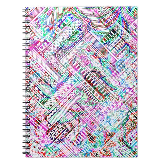 Niedliches farbiges Stammmuster Notizblock (Vorderseite)