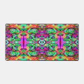 Niedliches farbiges symetrisches abstraktes Neontr Schreibtischunterlage (Vorderseite)