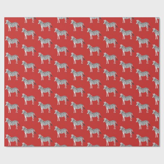 Niedliches farbiges Zebras-Farbmuster Geschenkpapier (Flach)