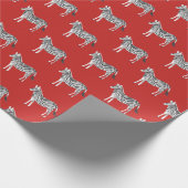 Niedliches farbiges Zebras-Farbmuster Geschenkpapier (Ecke)