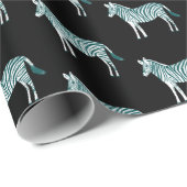 Niedliches farbiges Zebras-Muster Geschenkpapier (Rolleneckpunkt)