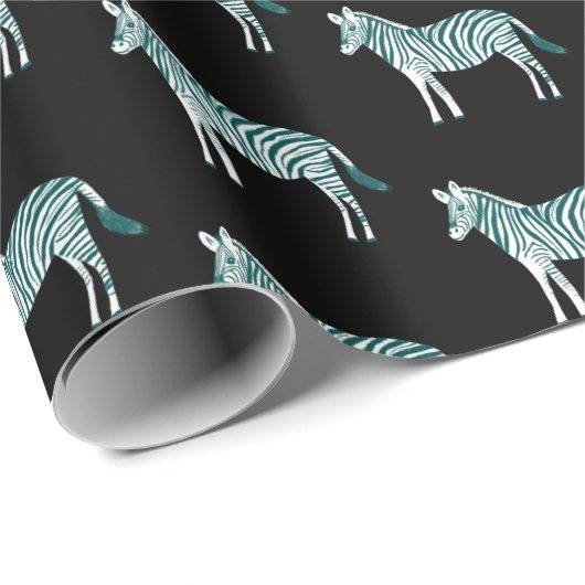 Niedliches farbiges Zebras-Muster Geschenkpapier (Rolleneckpunkt)