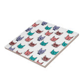 Niedliches Farbkatzenmuster Fliese (Seite)