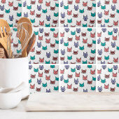 Niedliches Farbkatzenmuster Fliese