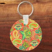 Niedliches, farbloses, nahtloses Paisley-Muster Ot Schlüsselanhänger (Vorderseite)