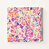 Niedliches Farbmuster der Blume Notizblock (Rückseite)