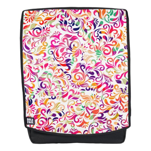 Niedliches Farbmuster der Blume Rucksack (Vorderseite)