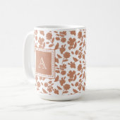 Niedliches Farbmuster für Orange-Glitzer-Blumenmus Kaffeetasse (Vorderseite Links)