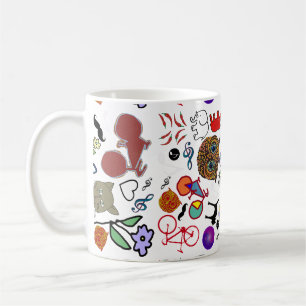 niedliches Farbmuster Kaffeetasse