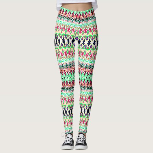 Niedliches Farbmuster Leggings (Vorderseite)