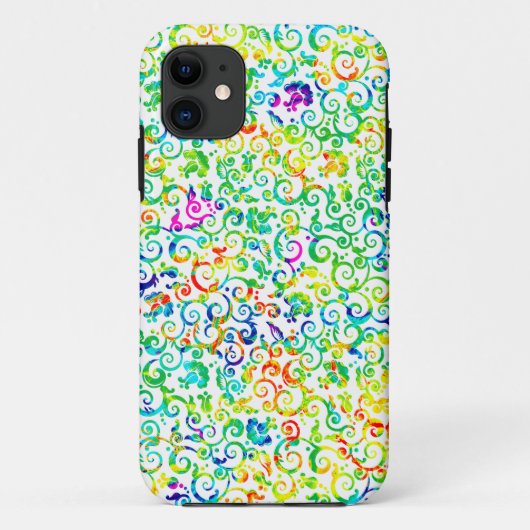Niedliches Farbmuster nahtloser Blume Case-Mate iPhone Hülle (Rückseite)