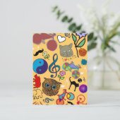 niedliches Farbmuster Postkarte (Stehend Vorderseite)