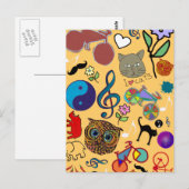 niedliches Farbmuster Postkarte (Vorne/Hinten)