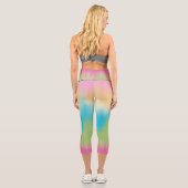 Niedliches Farbmuster von Northern Lights Blue Pin Capri Leggings (Rückseite)